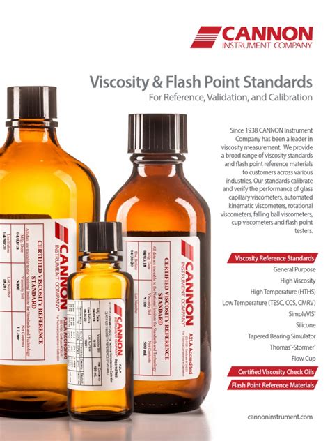 Viscosity & Flash Point Standards .